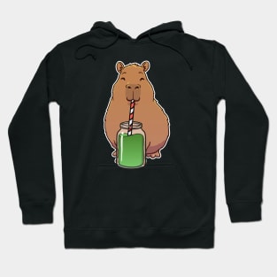 Capybara Green Juice Smoothie Hoodie